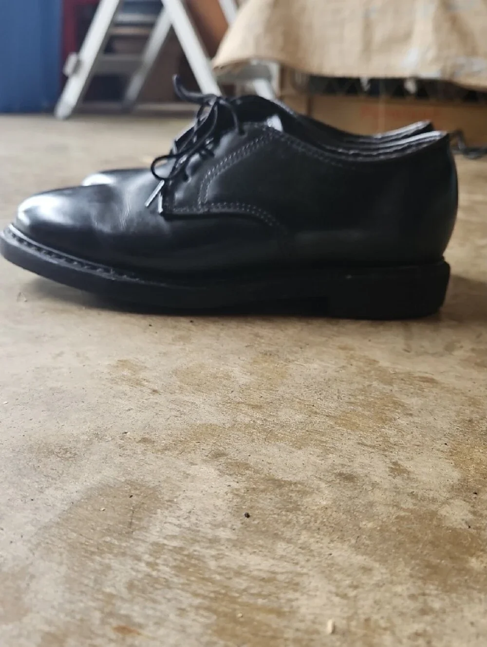 Kids Black Dress Lace-Up Shoes